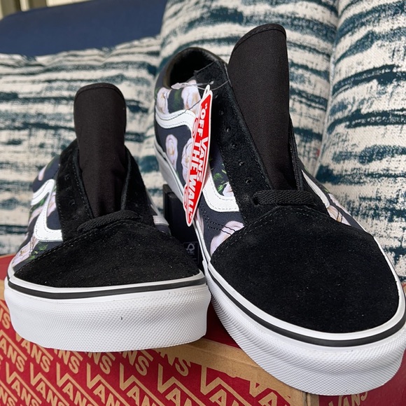 Vans Old Skool Romantic Floral Black/True White MENS - Picture 8 of 16
